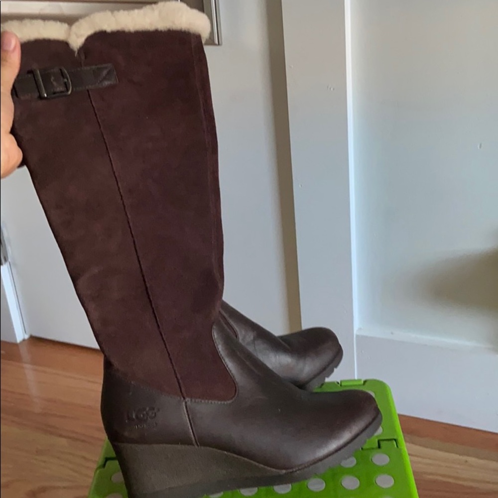 Ugg waterproof tall wedge boot